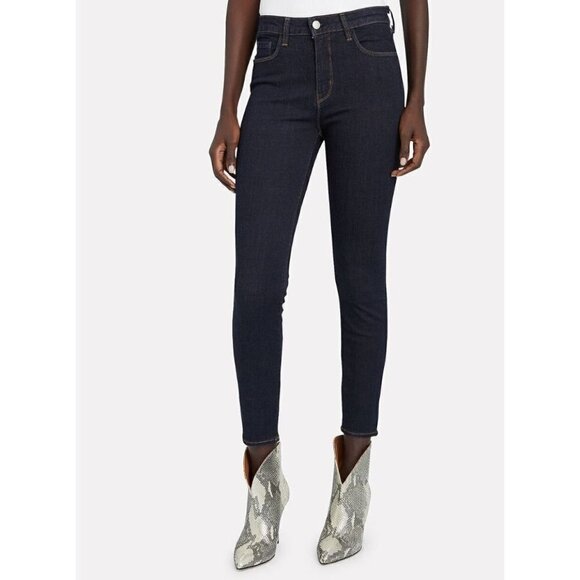 New L'AGENCE Size 27 Margot High-Rise Skinny Jeans Midnight Blue 2294DNM - Picture 1 of 14